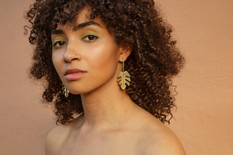 Mini Philodendron Earring