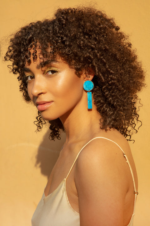 Cobalt Windchime Earring