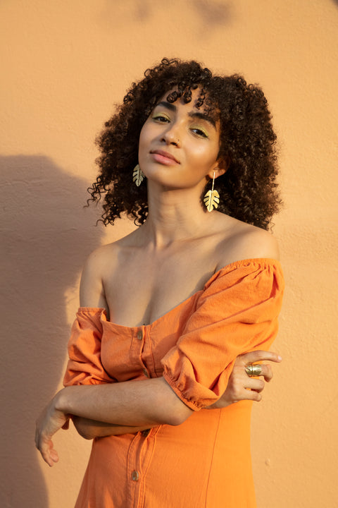 Mini Philodendron Earring